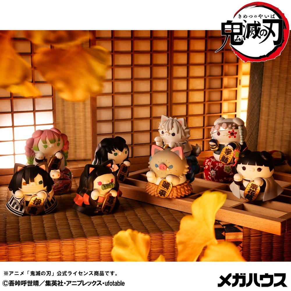 Demon Slayer: Kimetsu no Yaiba Mega Cat Project PVC-figurer 8-pack 6 cm (med gåva)