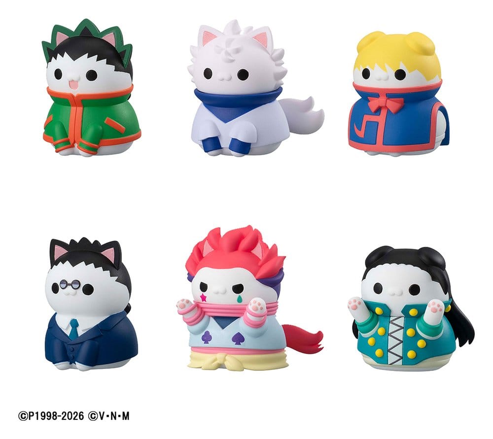 Hunter x Hunter Mega Cat Project Minifigurer Nyanter x Nyanter Hunter x Cat 3 cm Döljd Box Sortiment (8)