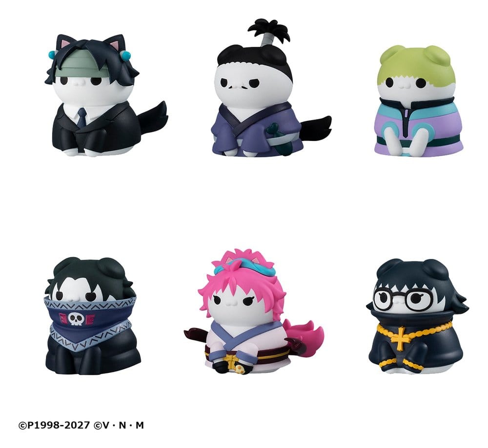 Hunter x Hunter Mega Cat Project minifigurer Nyanter x Nyanter the Phantom Troupe x Cat 3 cm Blind Box Display (8)