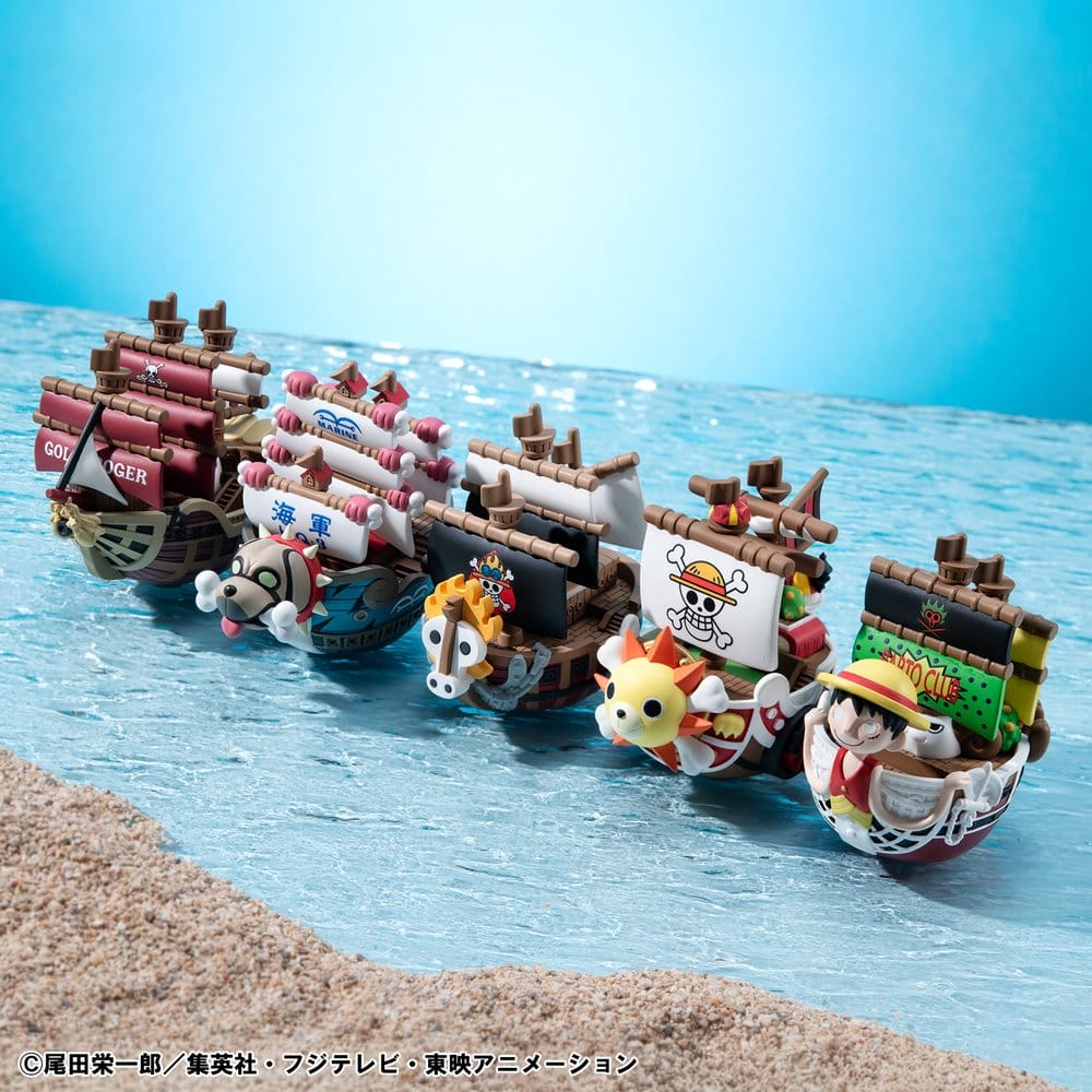 One Piece YuraColle Serie Grand Line Collection Vol.3 Mini-figurer 6 cm Blindbox, Display (6 stycken)