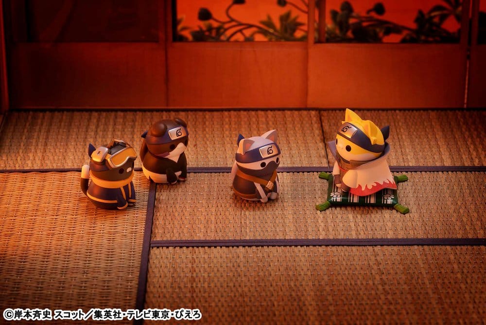 Naruto Shippuden Mega Cat Project Nyaruto! En gång i Konoha by Miniatyrfigurer 3 cm Blindbox Display (8) (Repetition)
