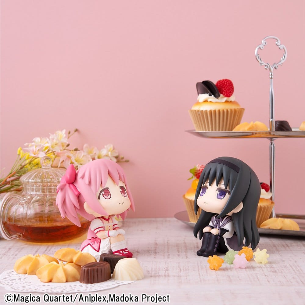 Puella Magi Madoka Magica Look Up PVC-figurer 2-pack Madoka Kaname & Homura Akemi 11 cm (med present)