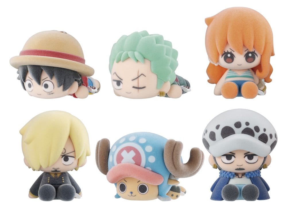 One Piece Nuippo Slumpmässiga Minifigurer i Blind Box, 6 cm, Set om 6