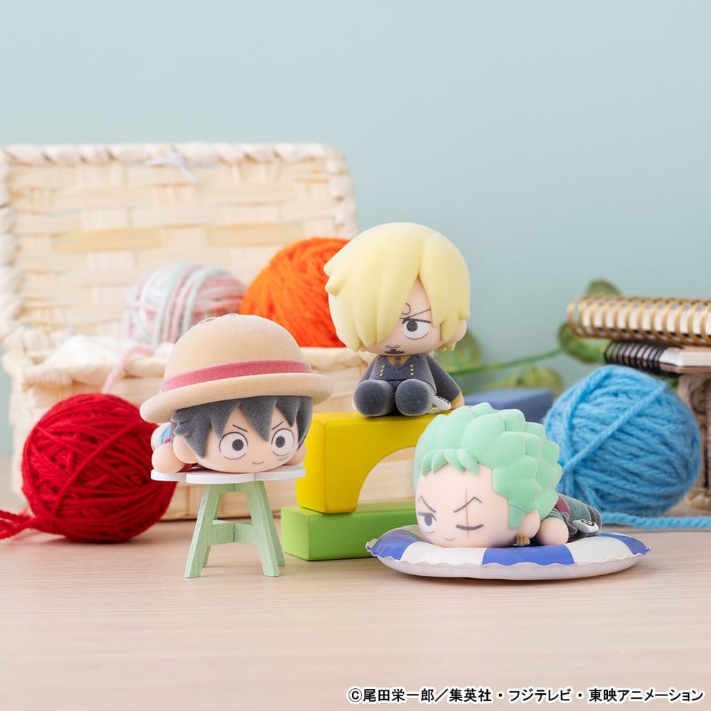 One Piece Nuippo Slumpmässiga Minifigurer i Blind Box, 6 cm, Set om 6