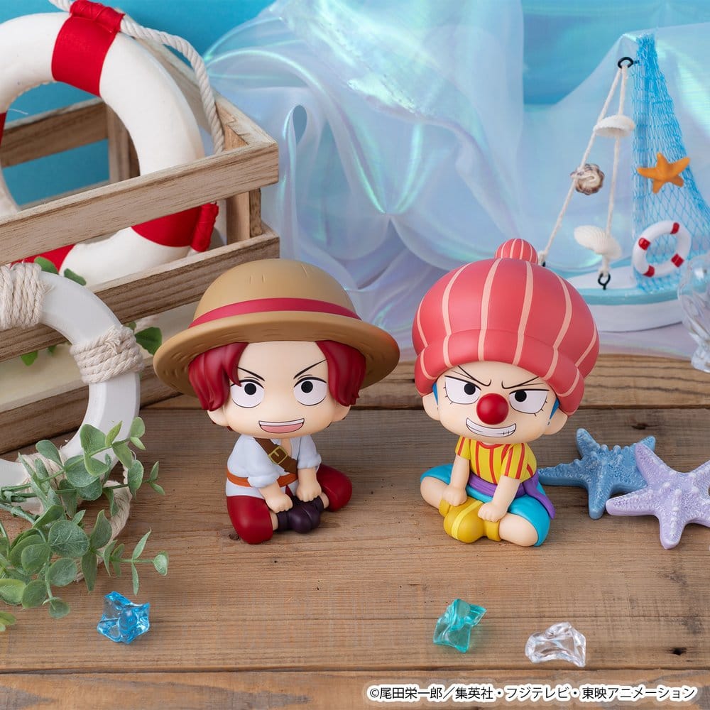 One Piece Look Up PVC-figurer 2-pack Shanks & Buggy Barndomsutgåva 11 cm (med present)