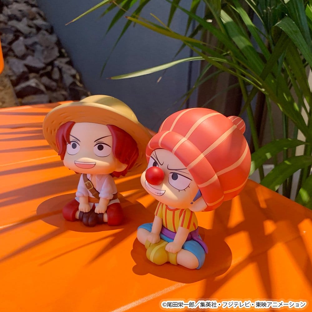 One Piece Look Up PVC-figurer 2-pack Shanks & Buggy Barndomsutgåva 11 cm (med present)