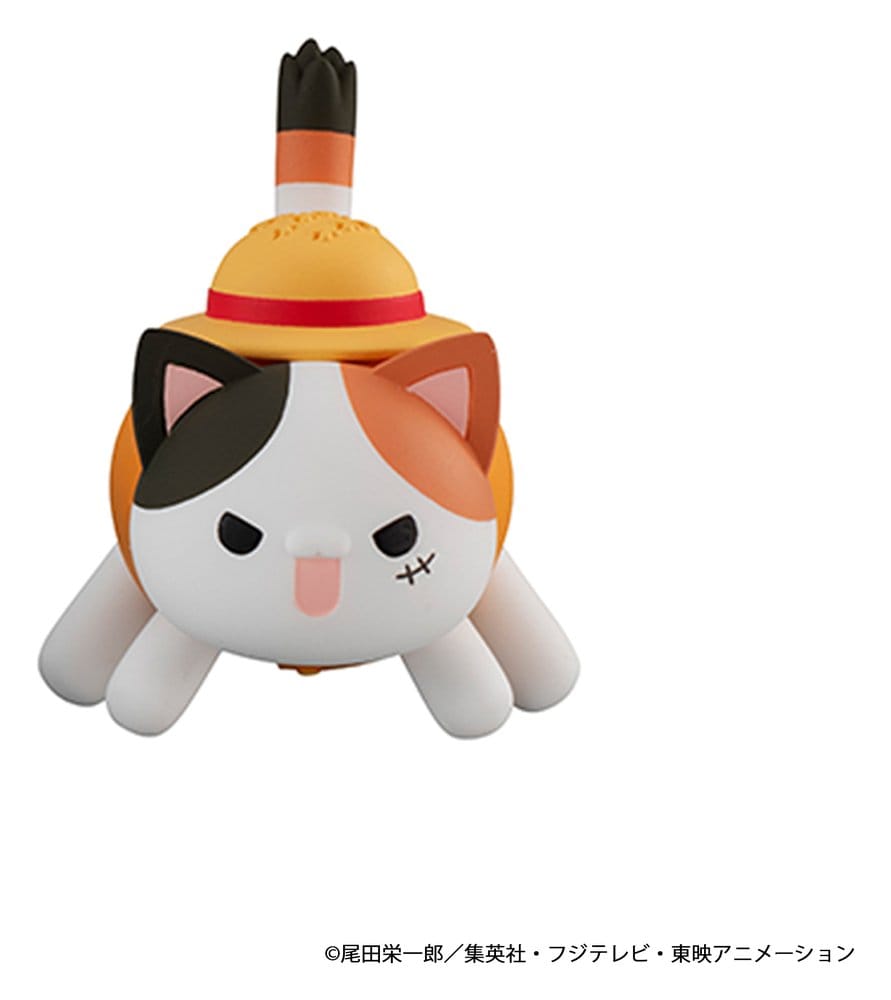 One Piece Mega Cat Project Nyan Piece Nyan! Luffy och Sjöväldernas sju krigare Minifigurer 3 cm Blindbox Display (8) (Upprepning)