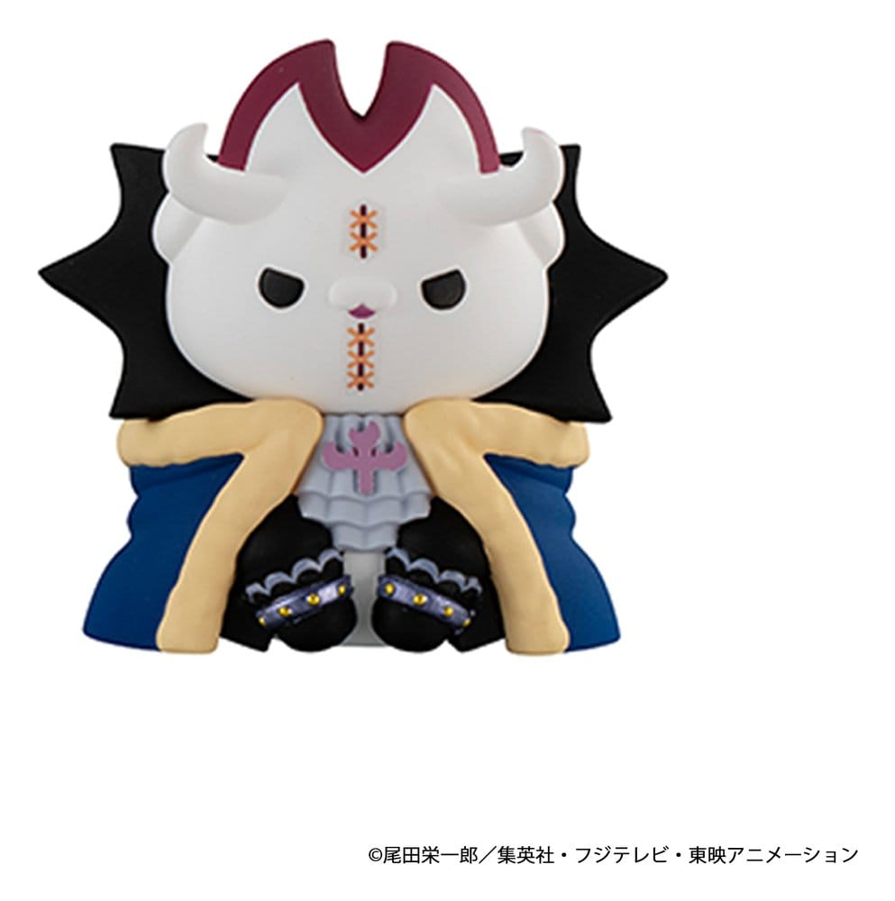 One Piece Mega Cat Project Nyan Piece Nyan! Luffy och Sjöväldernas sju krigare Minifigurer 3 cm Blindbox Display (8) (Upprepning)