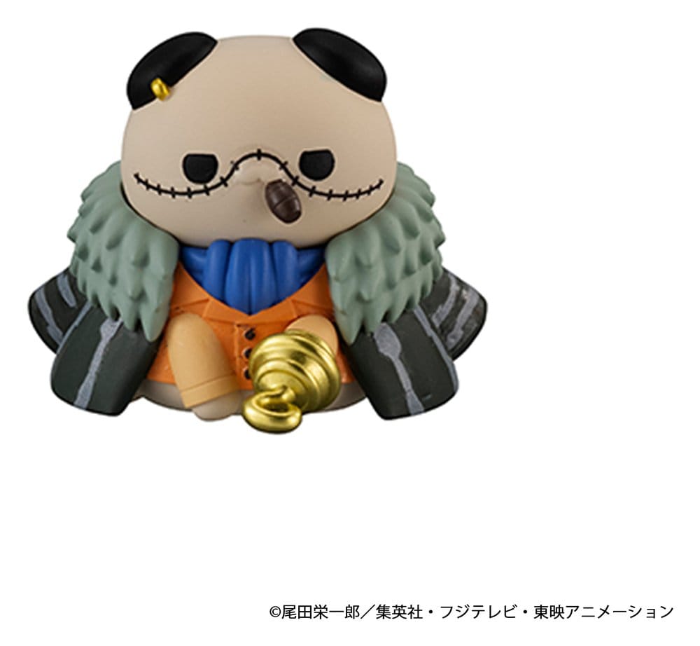 One Piece Mega Cat Project Nyan Piece Nyan! Luffy och Sjöväldernas sju krigare Minifigurer 3 cm Blindbox Display (8) (Upprepning)
