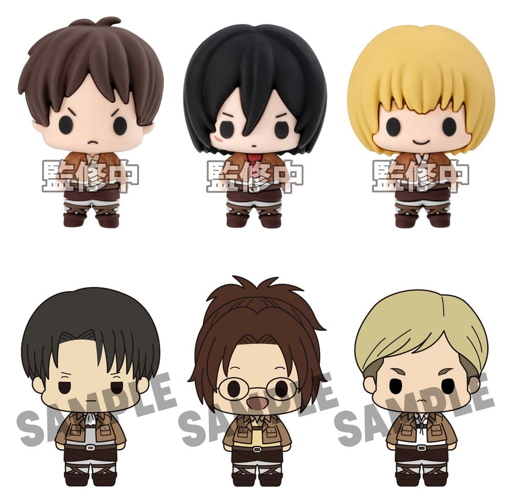 Attack on Titan Chokorin Collection Mini-figurer 5 cm Blindbox Display (6 stycken)
