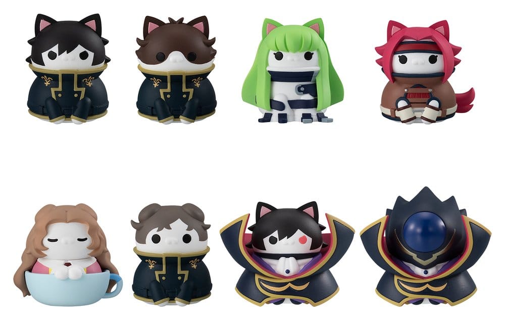 Code Geass: Lelouch of the Rebellion Mega Cat Project Mini Figurer Code Genyass 3 cm Blind Box Sortiment (8)
