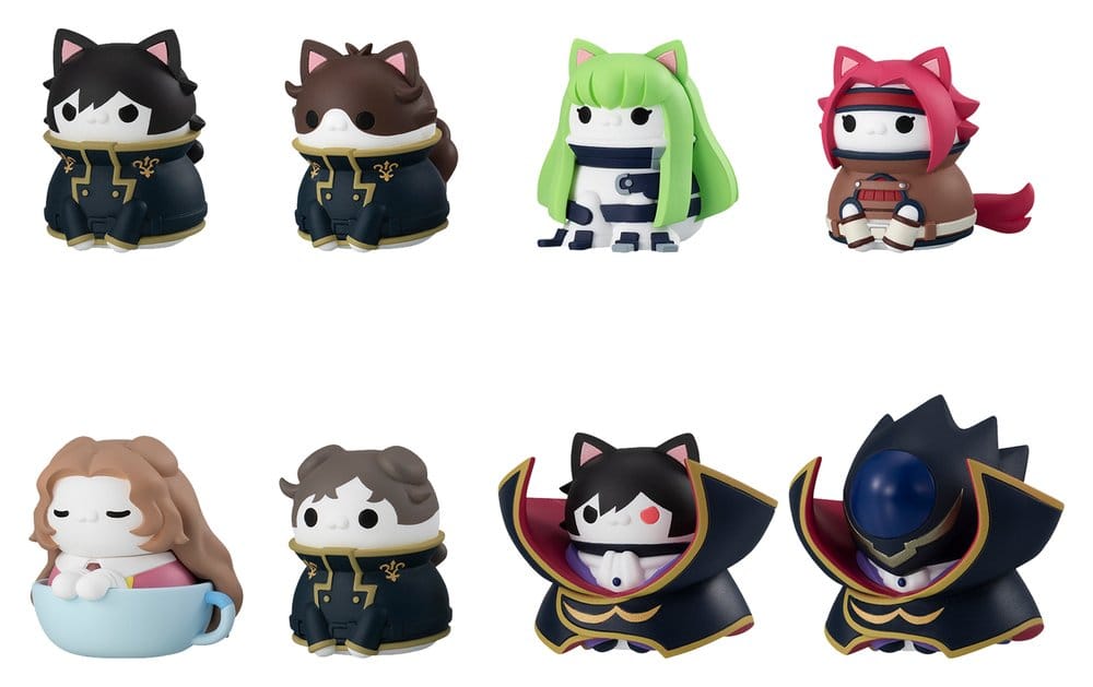 Code Geass: Lelouch of the Rebellion Mega Cat Project Mini Figurer Code Genyass 3 cm Blind Box Sortiment (8)