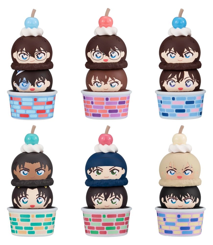Detective Conan Tsumichen Stapla och Byt Minifigurer 8 cm Blind Box Sortiment (6)