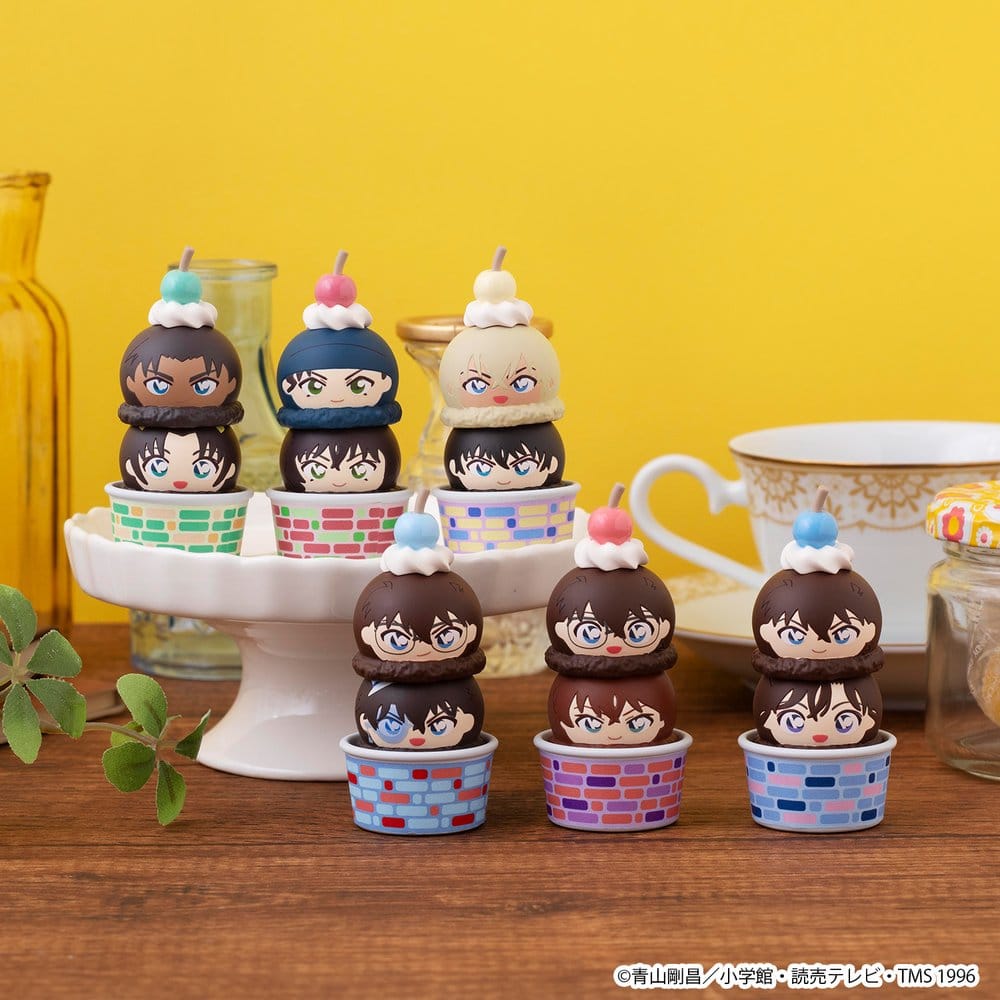 Detective Conan Tsumichen Stapla och Byt Minifigurer 8 cm Blind Box Sortiment (6)