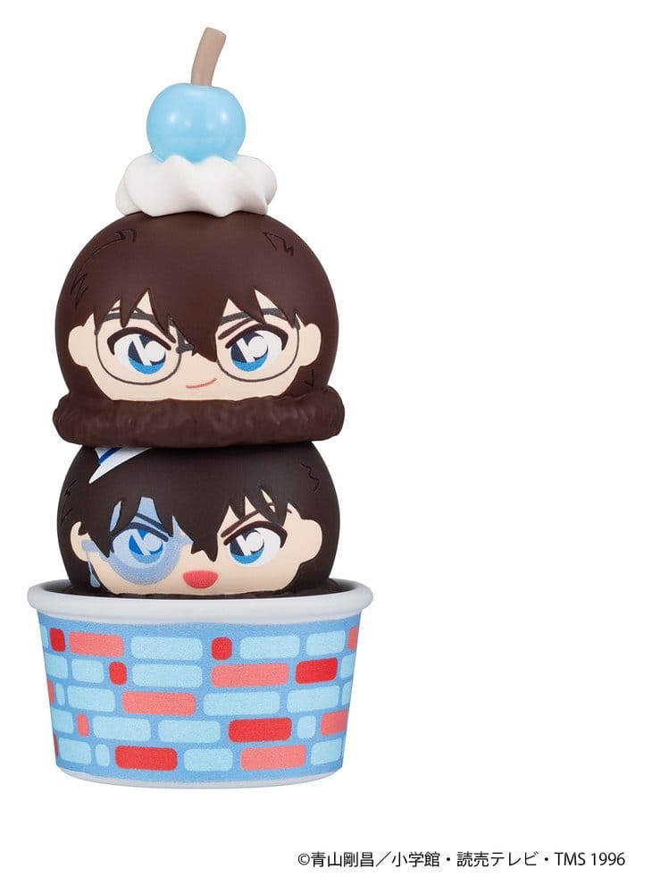 Detective Conan Tsumichen stapelbara och föränderliga minifigurer 8 cm blindboxset (6) (med present)