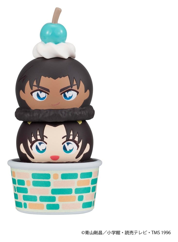 Detective Conan Tsumichen stapelbara och föränderliga minifigurer 8 cm blindboxset (6) (med present)