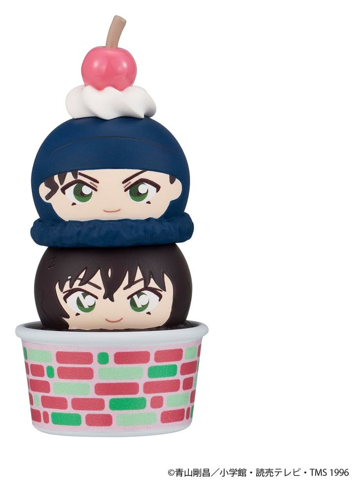 Detective Conan Tsumichen stapelbara och föränderliga minifigurer 8 cm blindboxset (6) (med present)