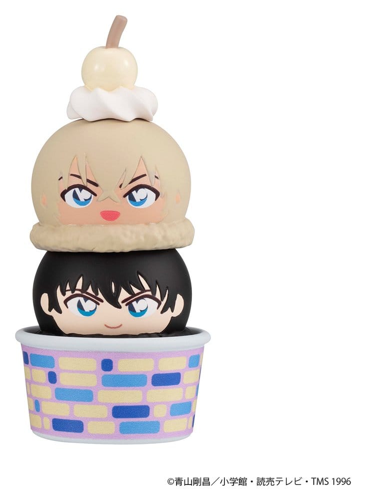 Detective Conan Tsumichen stapelbara och föränderliga minifigurer 8 cm blindboxset (6) (med present)