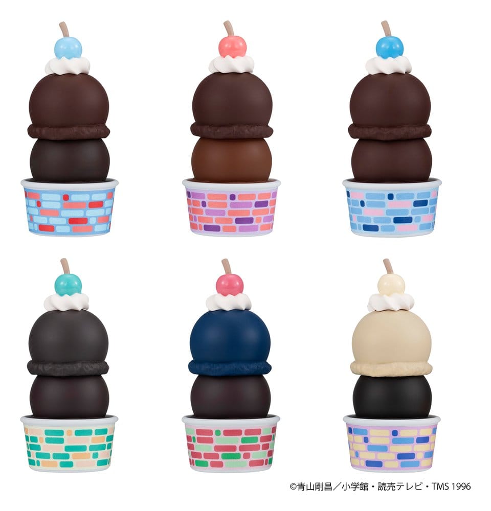 Detective Conan Tsumichen stapelbara och föränderliga minifigurer 8 cm blindboxset (6) (med present)
