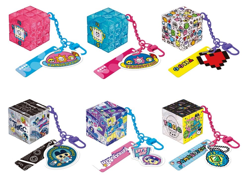 Rubik's ID Keychains Tamagotchi Blind Box Display (6)