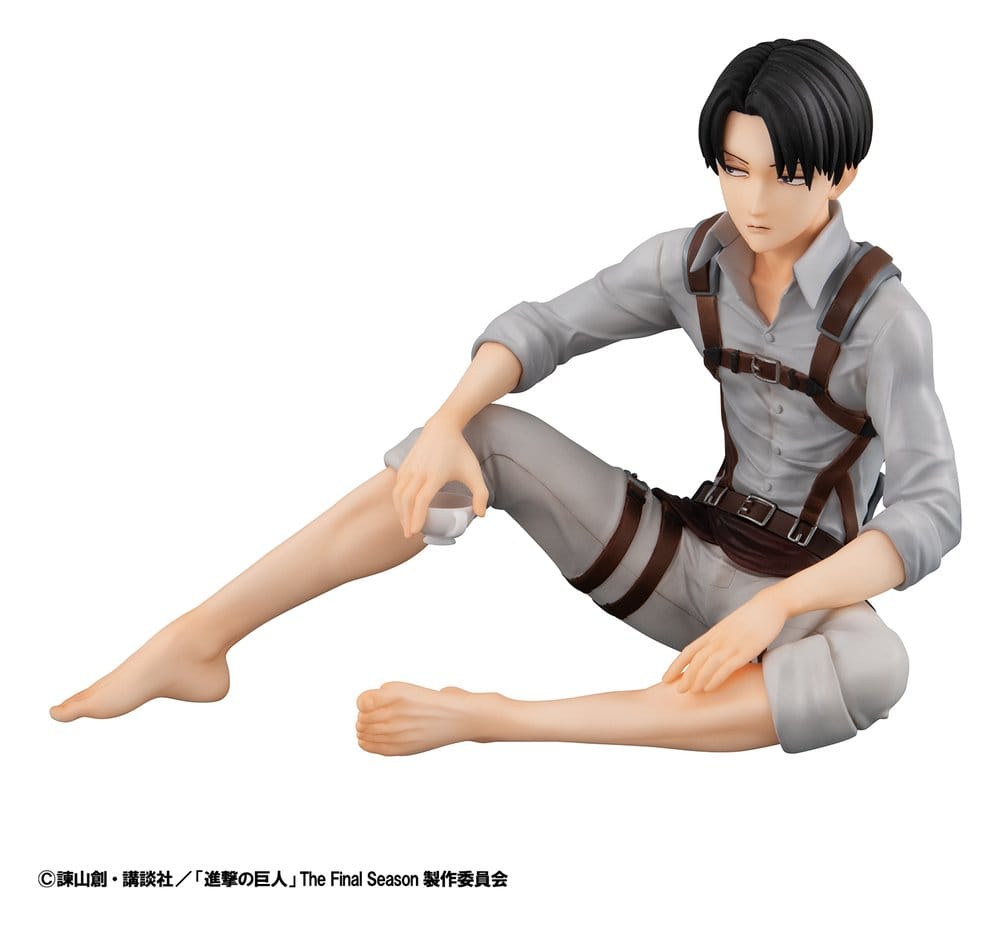 Attack on Titan G.E.M. Series PVC-figur Squad Captain Levi Palm Size 9 cm