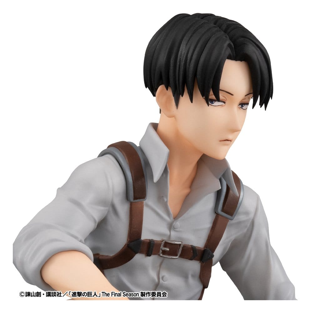 Attack on Titan G.E.M. Series PVC-figur Squad Captain Levi Palm Size 9 cm