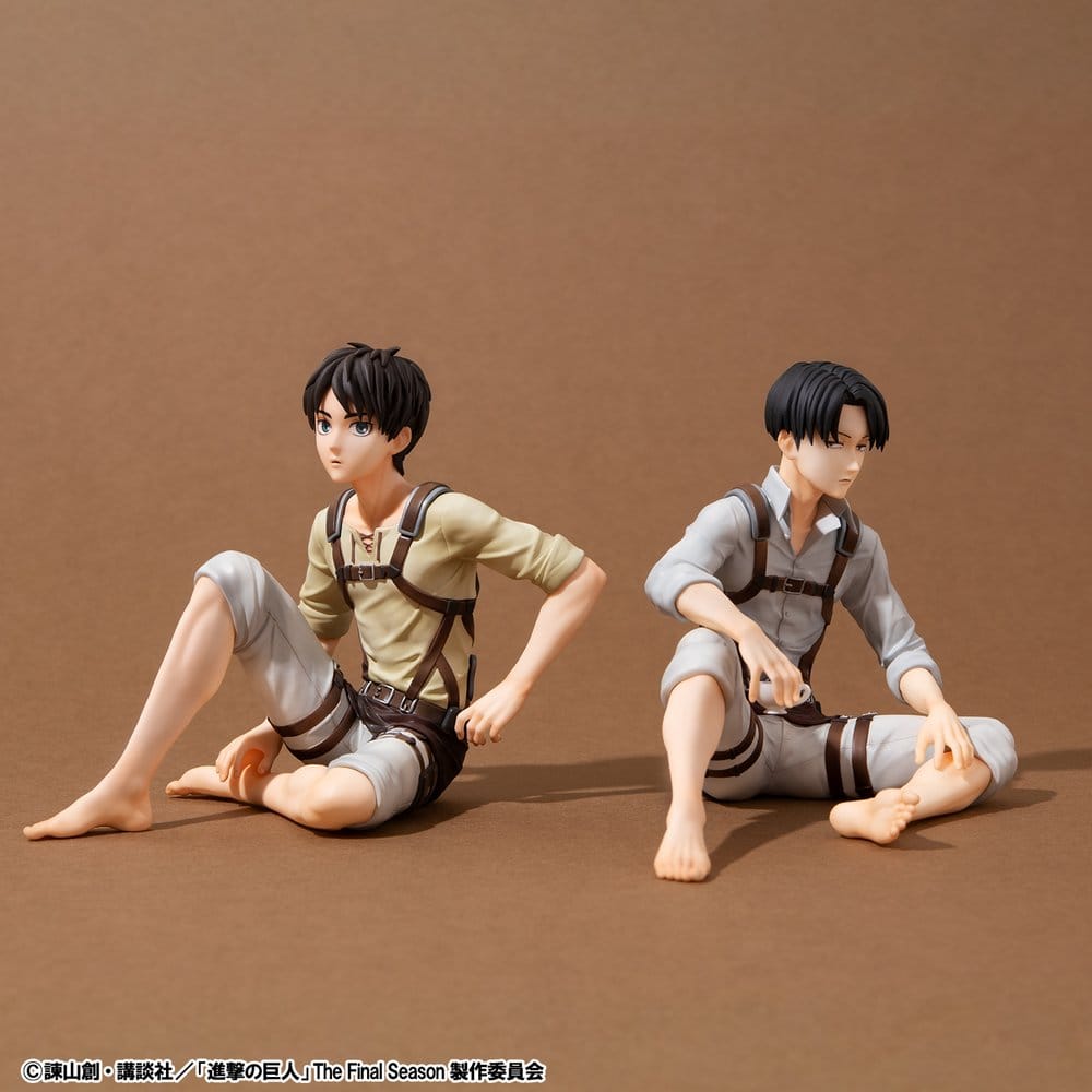 Attack on Titan G.E.M. Series PVC-figurer 2-pack Eren Yeager & Squad Captain Levi Palm Size