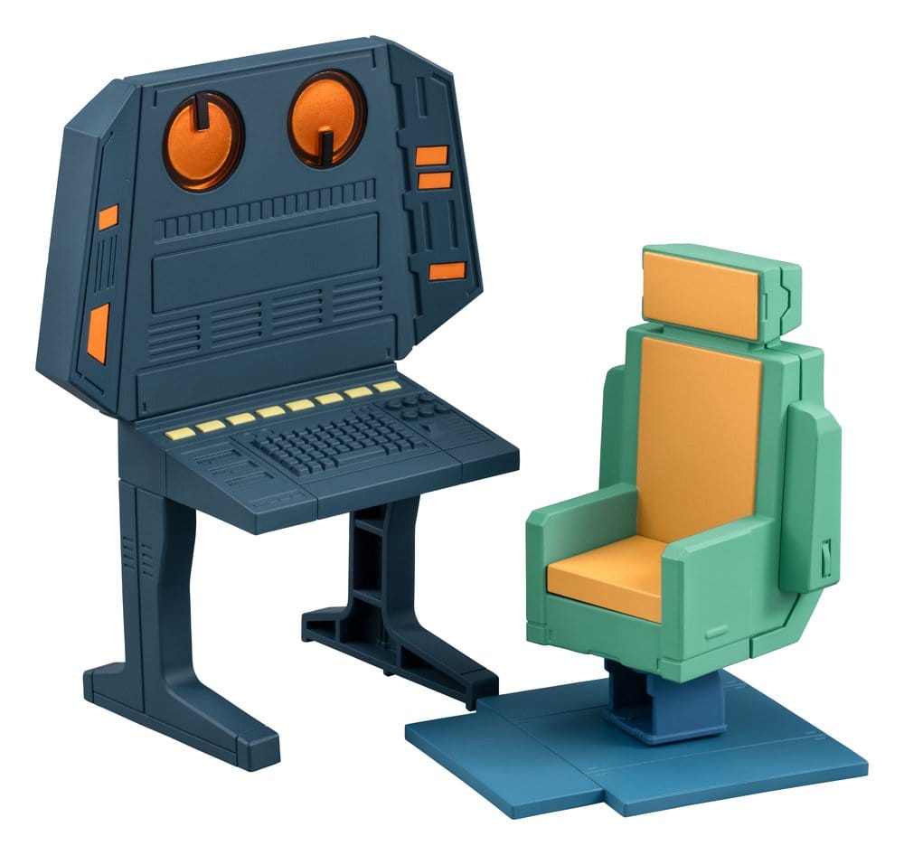 Mobile Suit Gundam G.M.G. Collection EX Diorama White Base Bridge Radio Operator Desk Set 10 cm (med gåva)