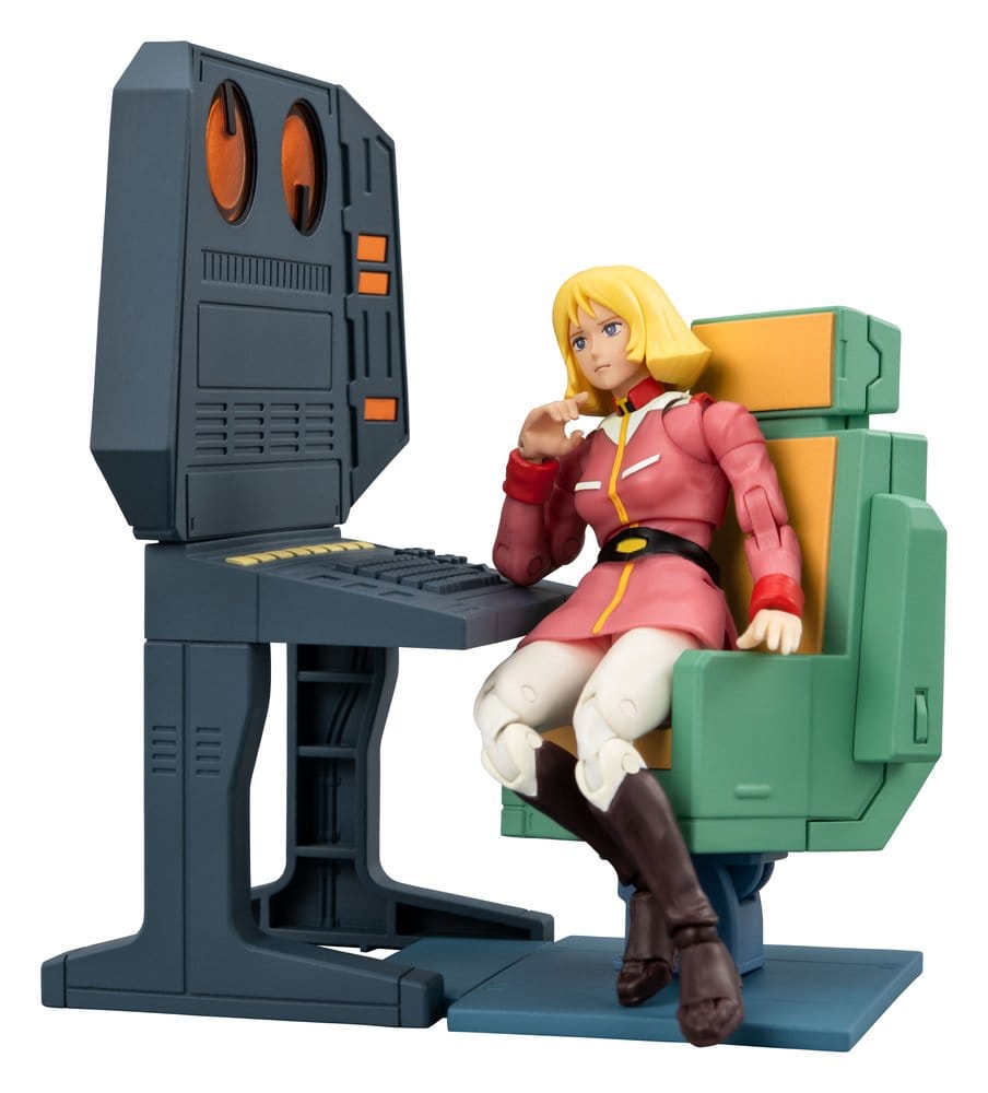Mobile Suit Gundam G.M.G. Collection EX Diorama White Base Bridge Radio Operator Desk Set 10 cm (med gåva)