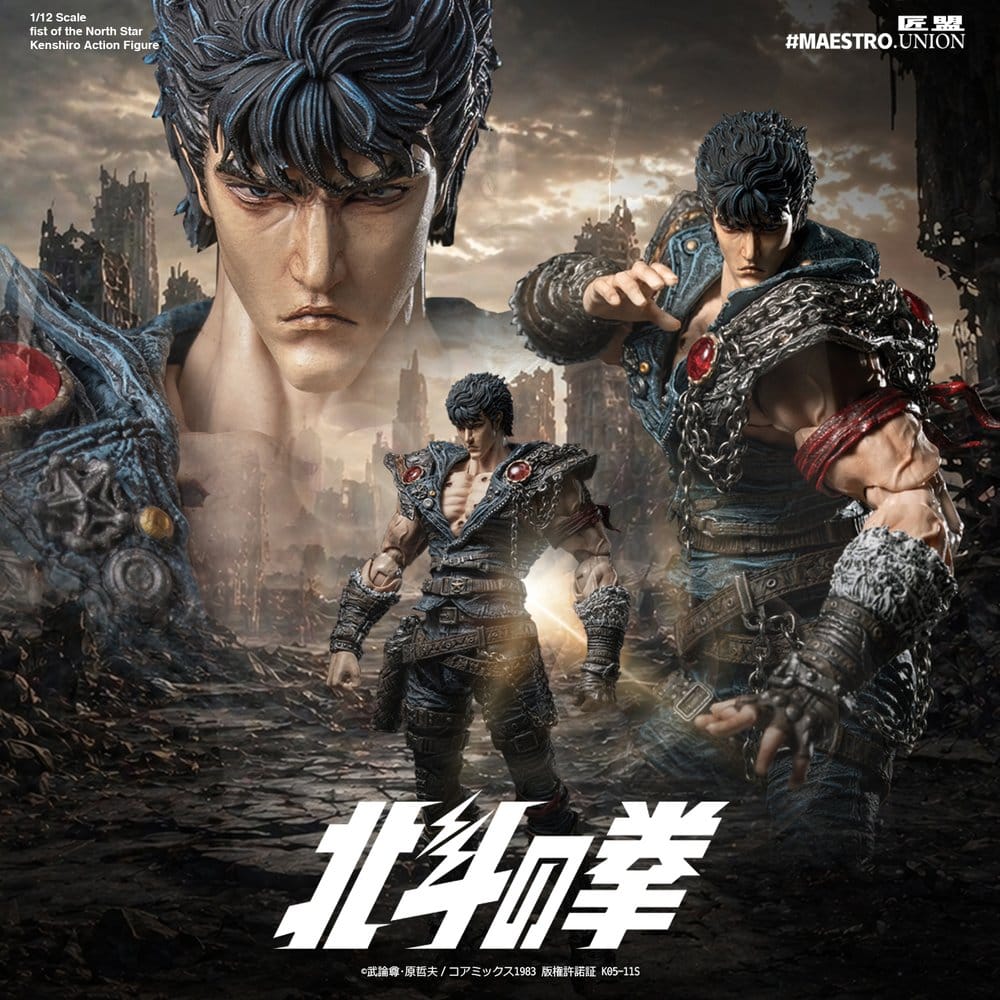 Actionfigur Kenshiro 1/12 från Fist of the North Star, 17 cm