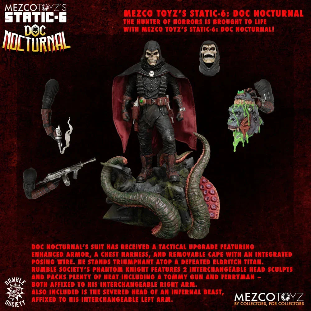 Original Character Static-6 PVC Statue 1/6 Rumble Society - Doc Nocturnal 38 cm Mezco Toys