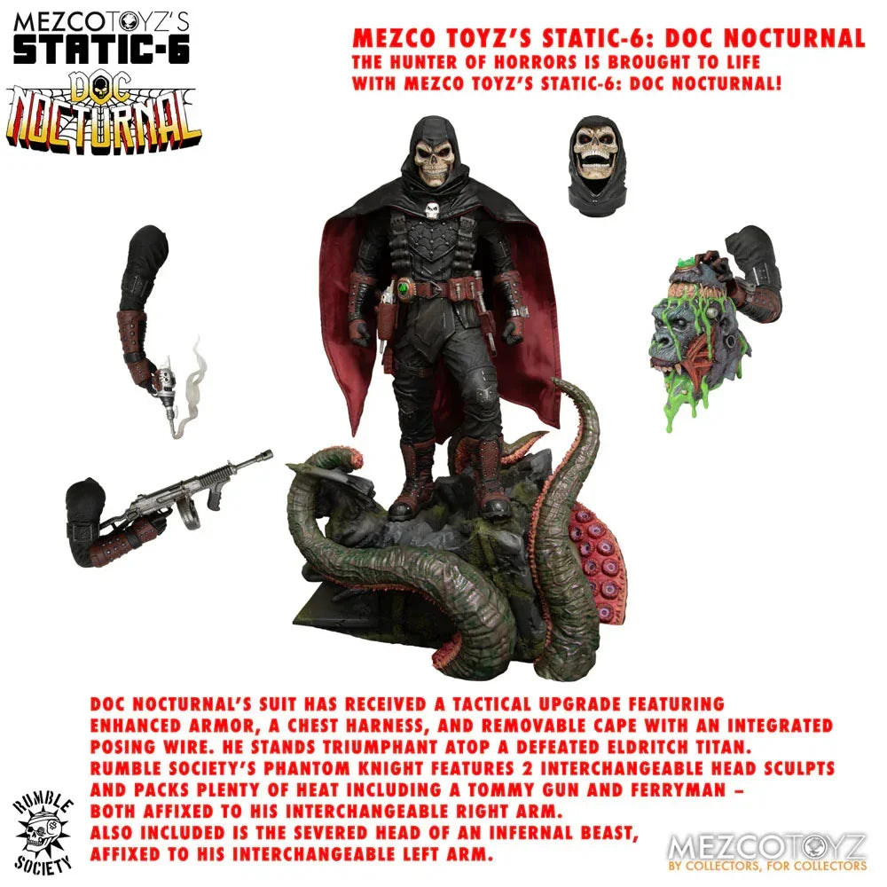 Original Character Static-6 PVC Statue 1/6 Rumble Society - Doc Nocturnal 38 cm Mezco Toys