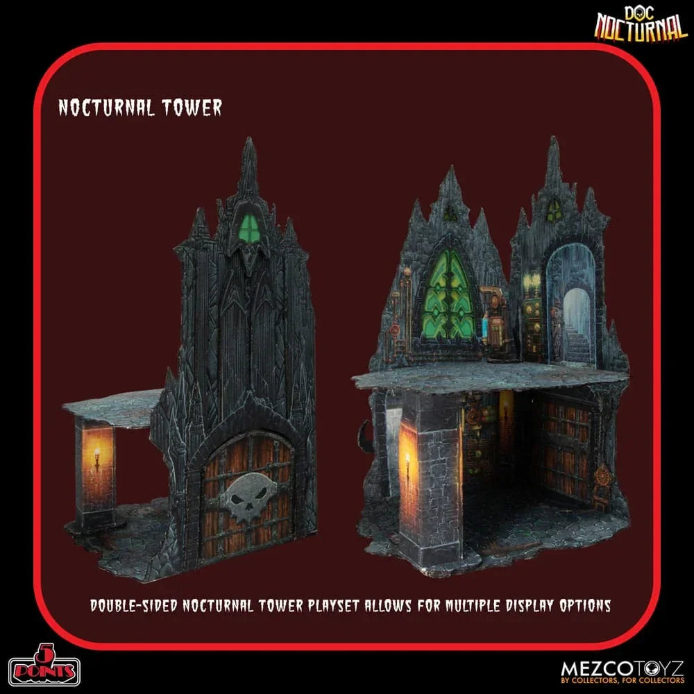 Doc Nocturnal 5 Points Action Figurr Nocturnal Tower Playset 9 cm Mezco Toys