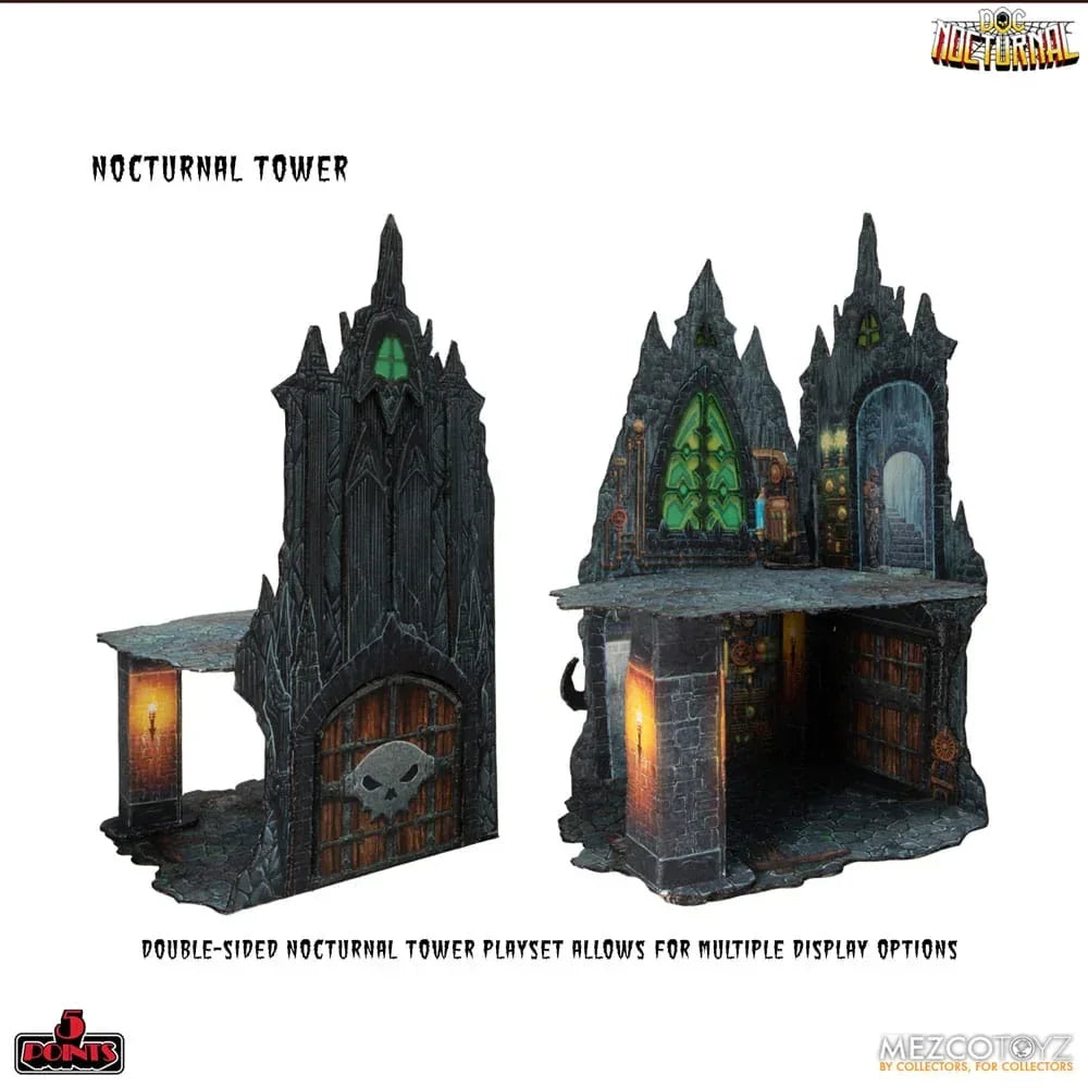 Doc Nocturnal 5 Points Action Figurr Nocturnal Tower Playset 9 cm Mezco Toys