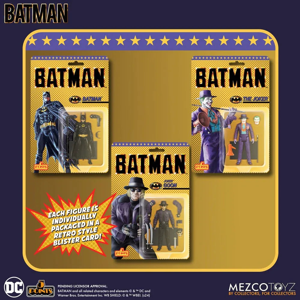 Batman (1989) 5 Points Action Figur 9 cm Assortiment (24) Mezco Toys