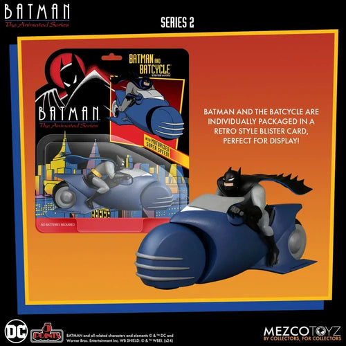 Batman: The Animated Series 2 5 Points Action Figur Batman & Batcycle 10 cm Mezco Toys