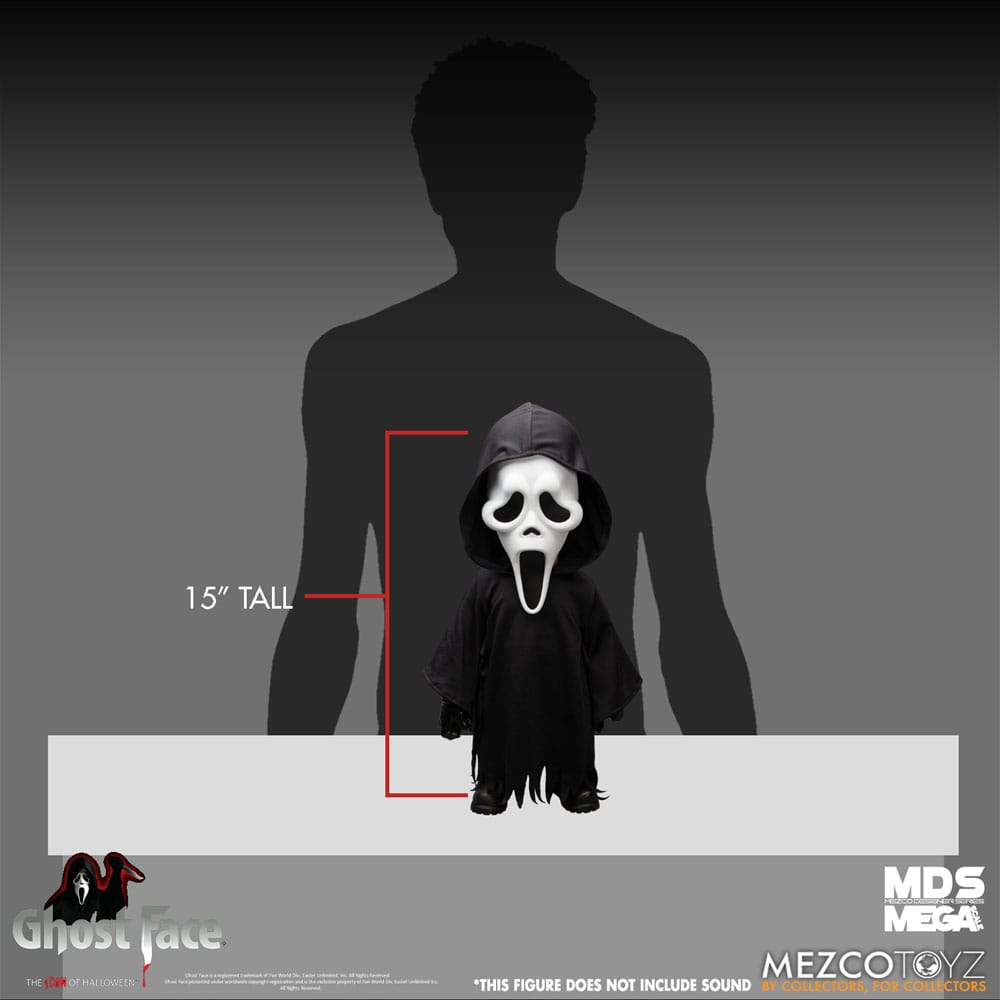Ghost Face MDS Mega Scale Gosedjur Docka Ghost Face 38 cm