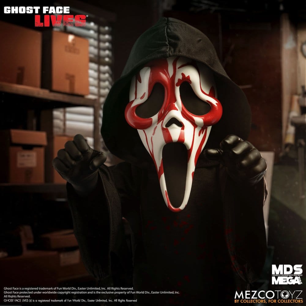 Scream MDS Roto gosedjur Docka Bloody Ghost Face 38 cm