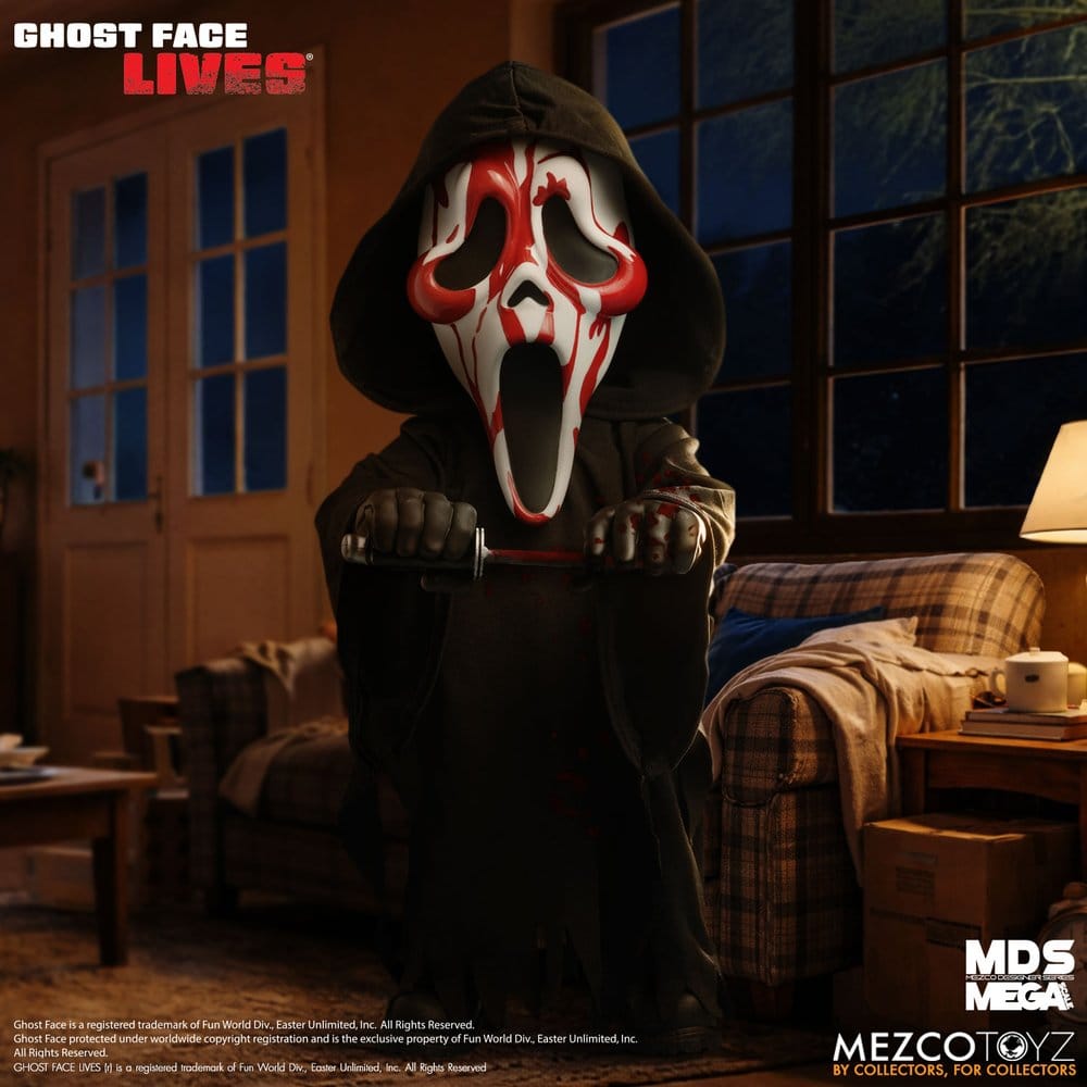 Scream MDS Roto gosedjur Docka Bloody Ghost Face 38 cm