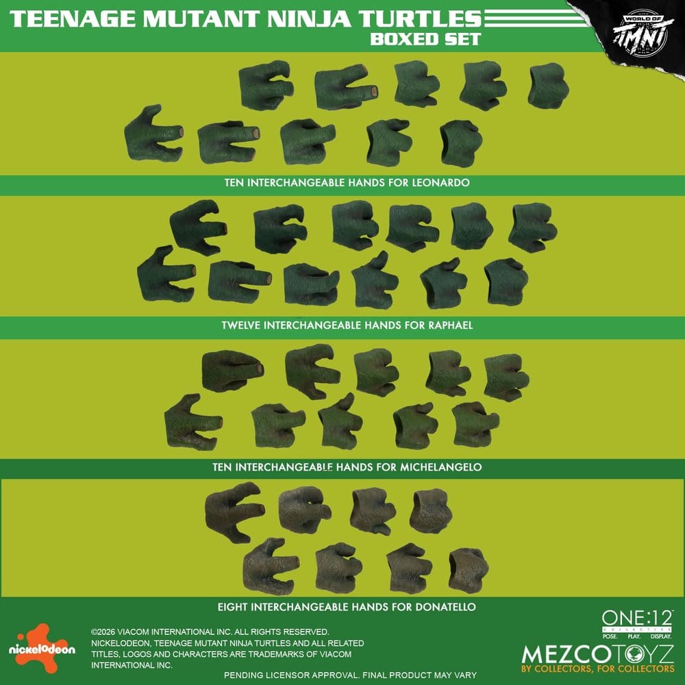 Teenage Mutant Ninja Turtles One:12 Collective Actionfigurset 1/12 i låda, 17 cm