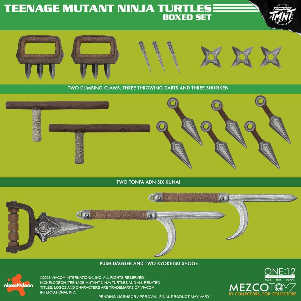 Teenage Mutant Ninja Turtles One:12 Collective Actionfigurset 1/12 i låda, 17 cm