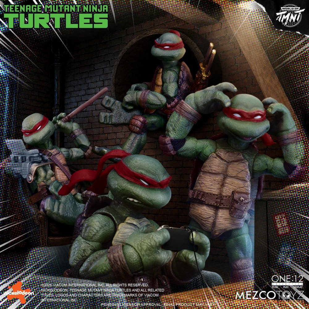 Teenage Mutant Ninja Turtles One:12 Collective Actionfigurset 1/12 i låda, 17 cm