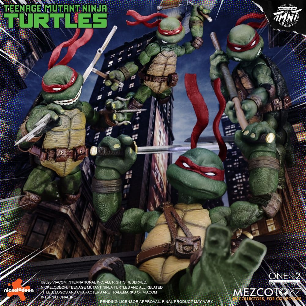 Teenage Mutant Ninja Turtles One:12 Collective Actionfigurset 1/12 i låda, 17 cm