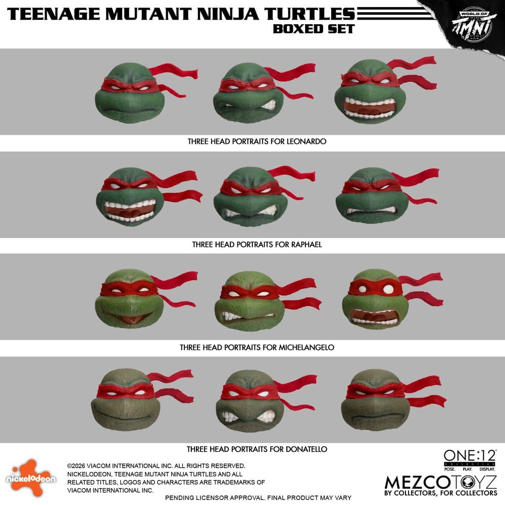 Teenage Mutant Ninja Turtles One:12 Collective Actionfigurset 1/12 i låda, 17 cm