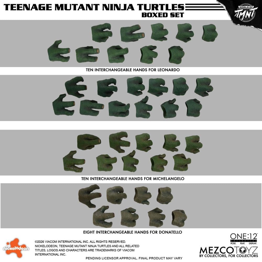 Teenage Mutant Ninja Turtles One:12 Collective Actionfigurset 1/12 i låda, 17 cm