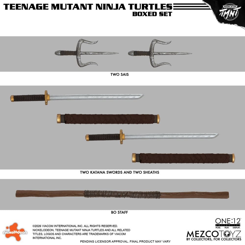 Teenage Mutant Ninja Turtles One:12 Collective Actionfigurset 1/12 i låda, 17 cm