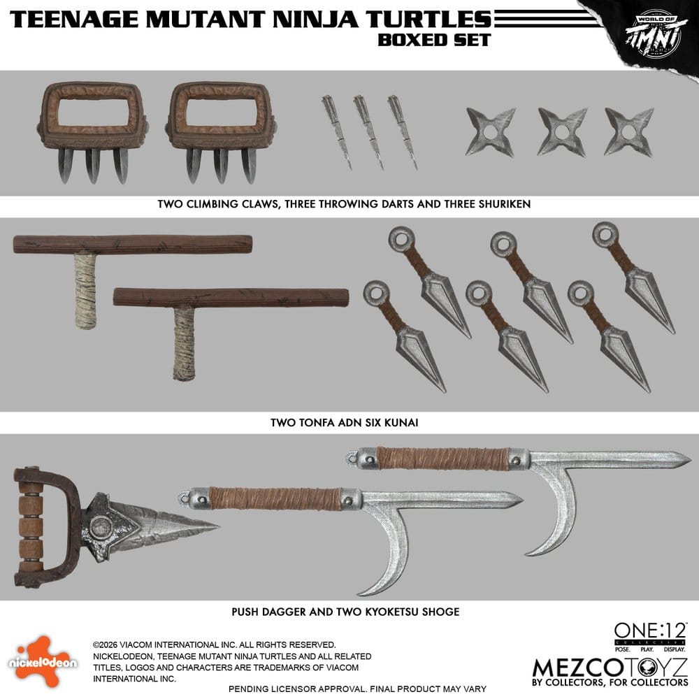 Teenage Mutant Ninja Turtles One:12 Collective Actionfigurset 1/12 i låda, 17 cm
