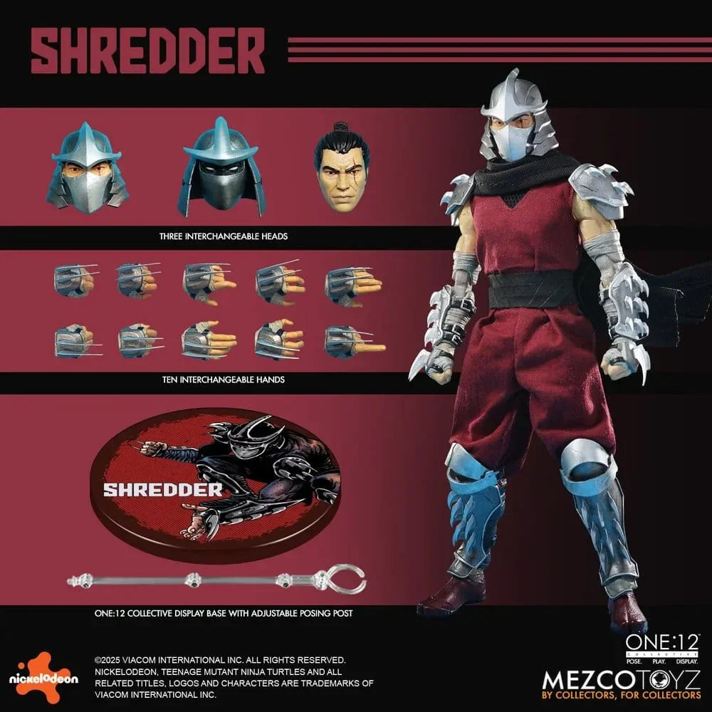 Teenage Mutant Ninja Turtles Figur 1/12 Shredder 17 cm Mezco Toys