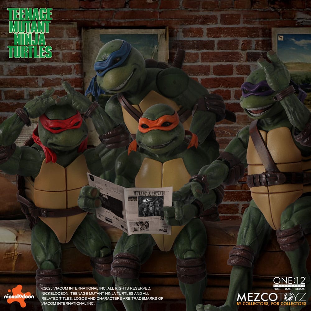 Teenage Mutant Ninja Turtles Figurer boxset 1/12 Teenage Mutant Ninja Turtles (1990 Film) 15 cm Mezco Toys