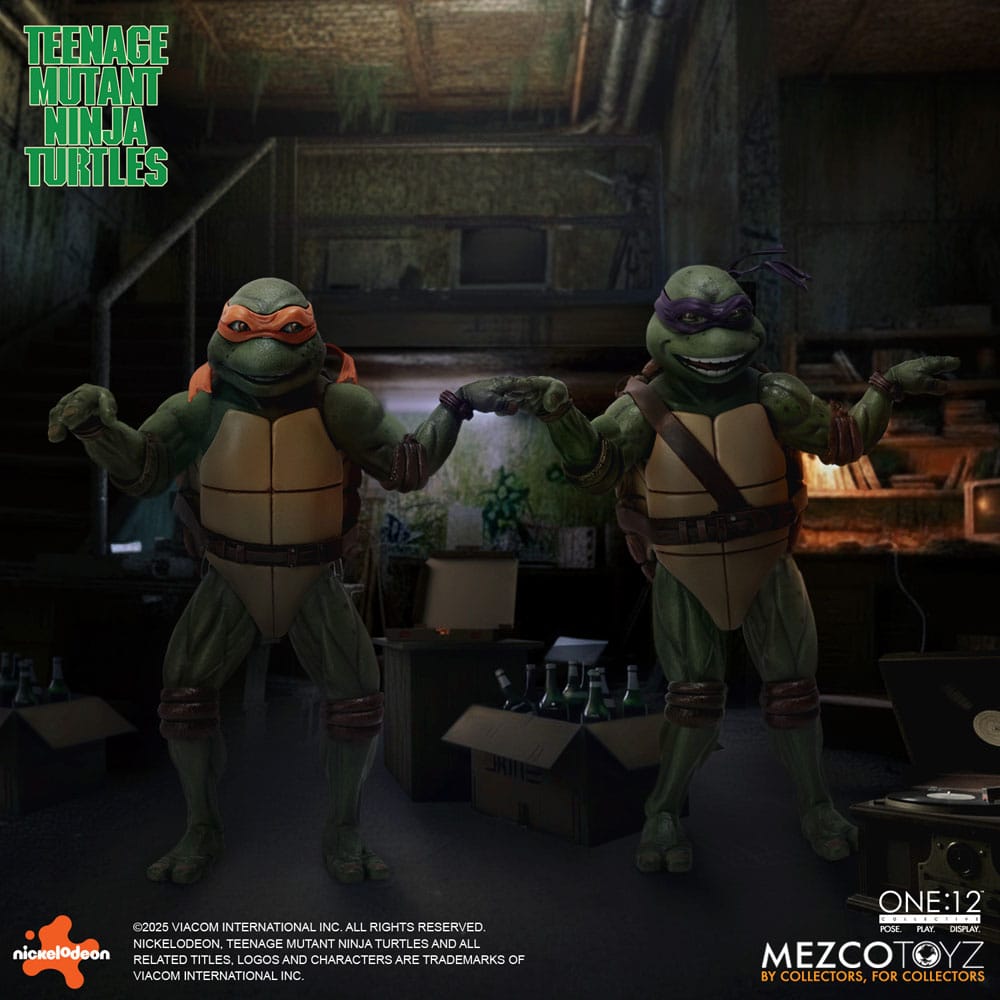 Teenage Mutant Ninja Turtles Figurer boxset 1/12 Teenage Mutant Ninja Turtles (1990 Film) 15 cm Mezco Toys